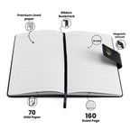 Personalized Name Leather Magnetic Diary A5 Size 200 Pages