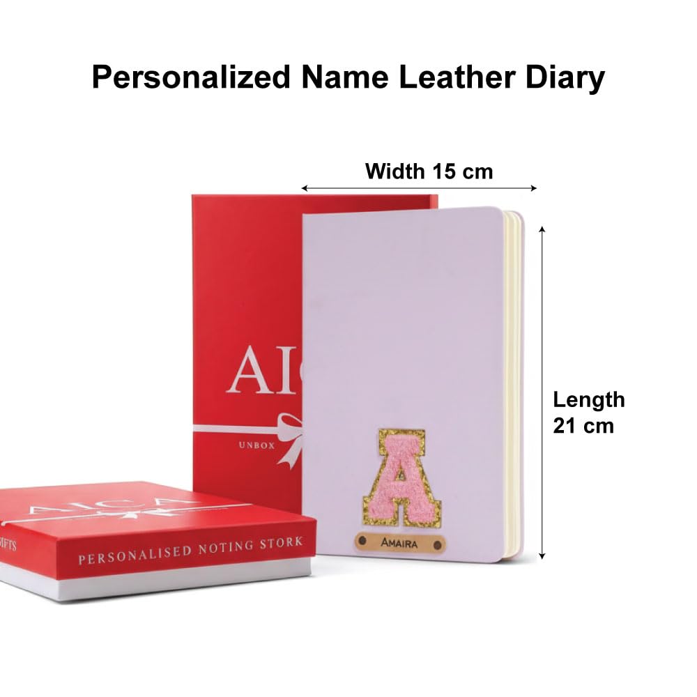 Personalized Name & Embroidery  Patch Diary