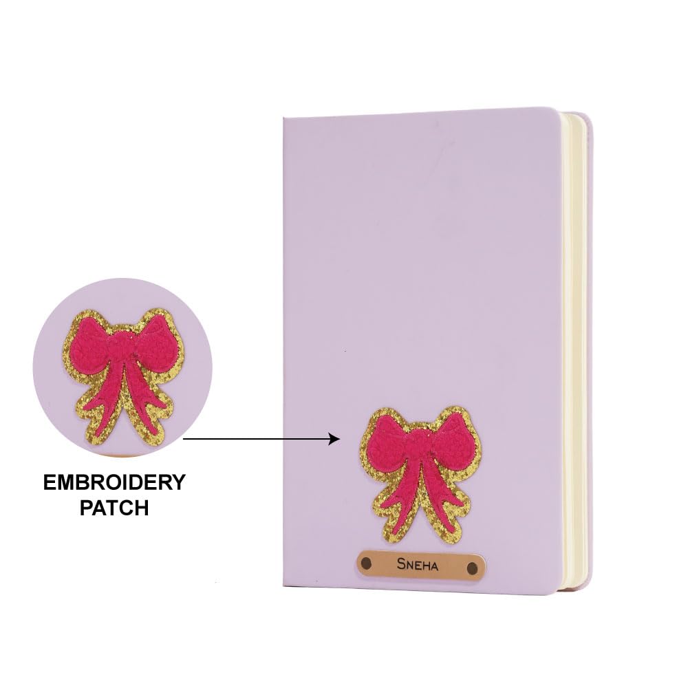 Personalized Name & Embroidery  Patch Diary