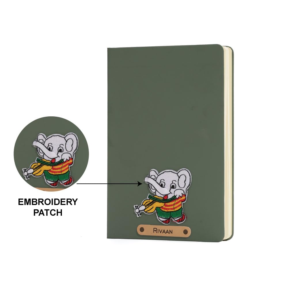 Personalized Name & Embroidery  Patch Diary