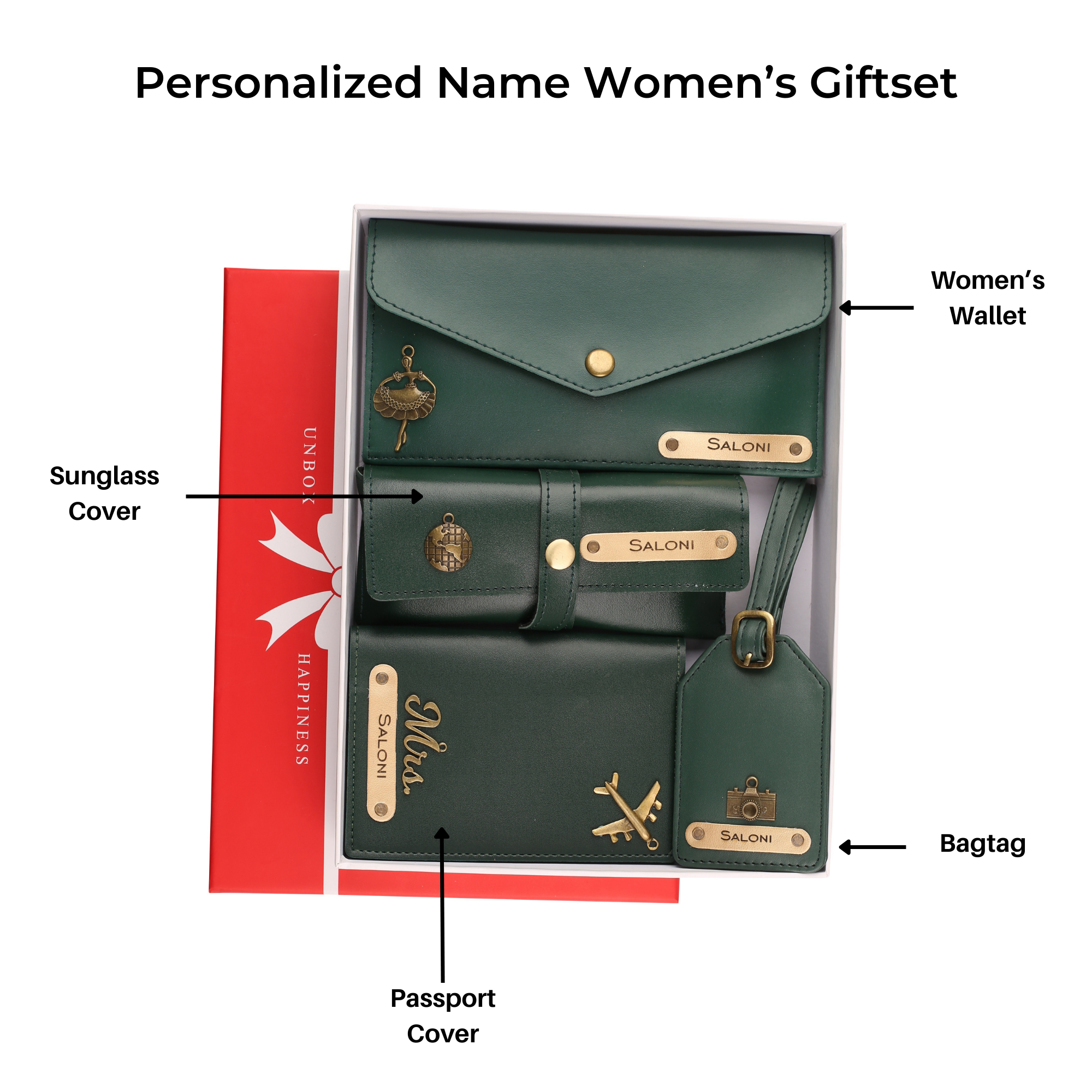 Personalized Womens Giftset (DarkGreen)