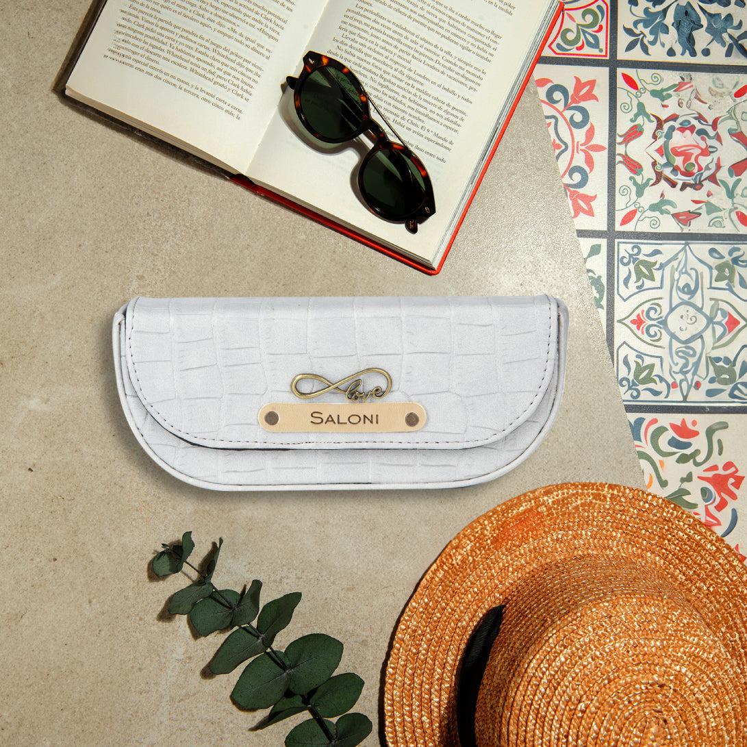 Personalized Self -Textured Sunglass Cover - BabyGrey