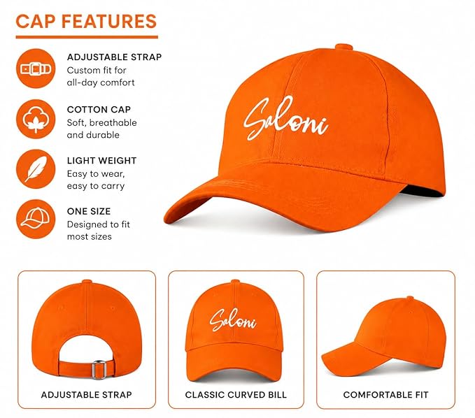 Personalised Cotton Cap – Free Size
