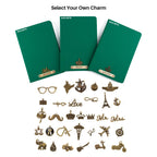 AICA Personalized Name & Charm Leather Notebook Diary -A5 Size, 180 Ruled Pages All