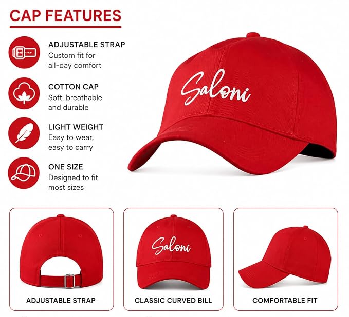 Personalised Cotton Cap – Free Size
