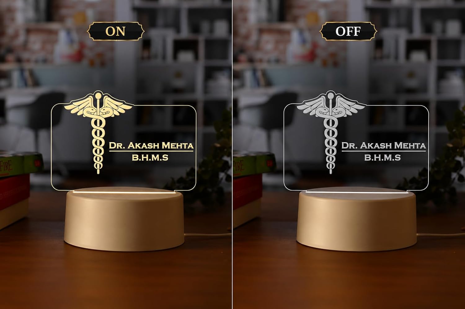 Personalized Doctor Degree LED Table Lamp