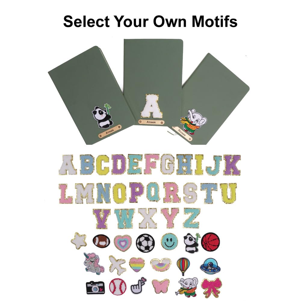 Personalized Name & Embroidery  Patch Diary