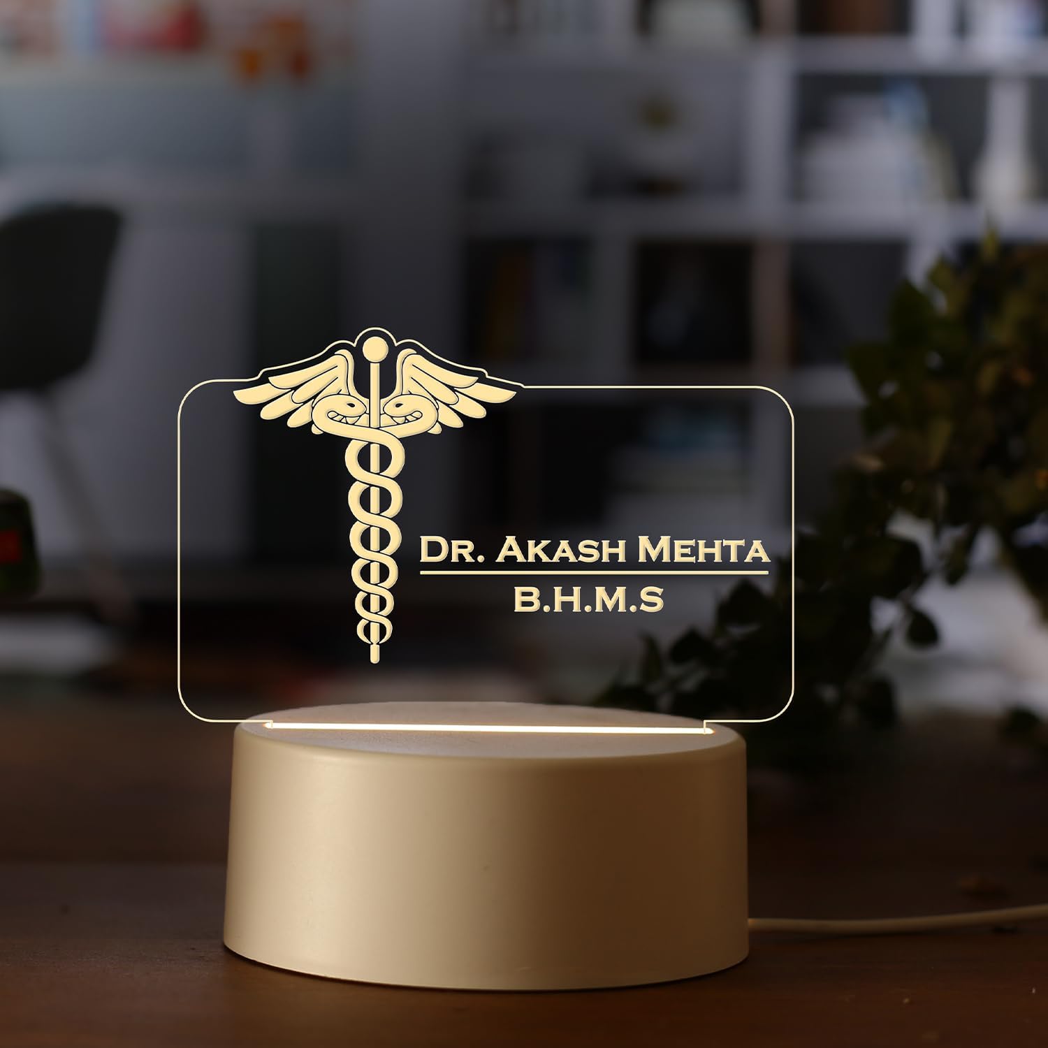 Personalized Doctor Degree LED Table Lamp