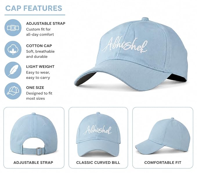 Personalised Cotton Cap – Free Size