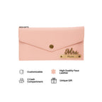 AICA Personalised Name & Charm Leather Wallet Gift for Women