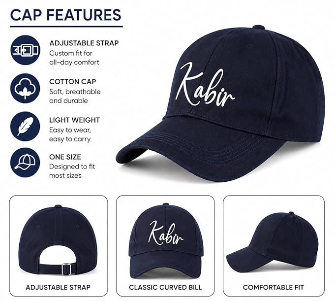 Personalised Cotton Cap – Free Size