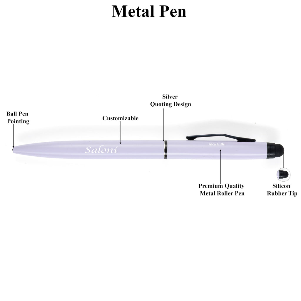 AICA Gifts Personalized Pens with Name Engraved (Black) Roller Ball Pen