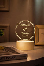 Personalized Couple Name & Date LED Night Lamp