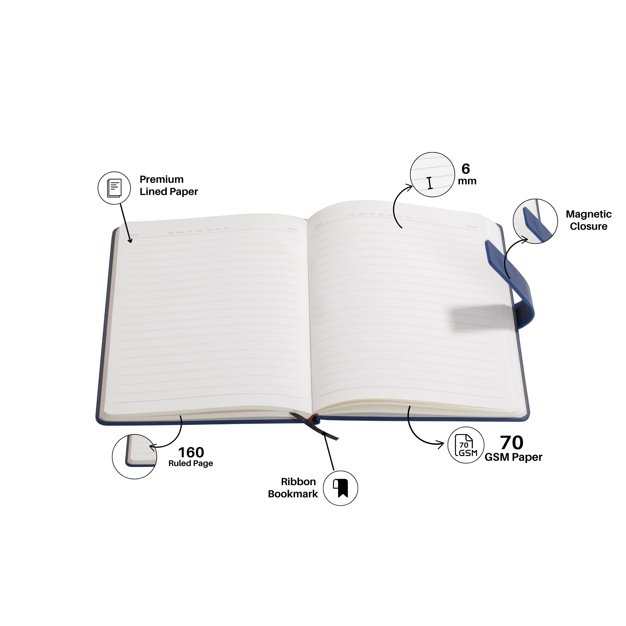 Personalized Self Design Diary - A5 Size 160 Pages