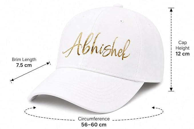 Personalised Cotton Cap – Free Size