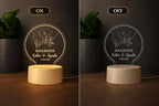 Personalized Couple Name & Date LED Night Lamp
