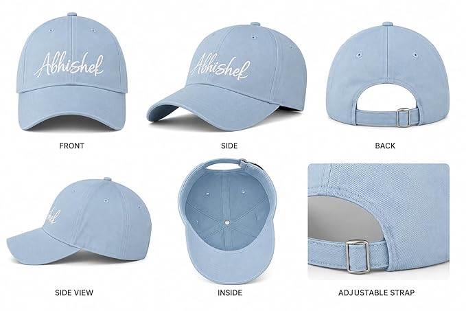 Personalised Cotton Cap – Free Size