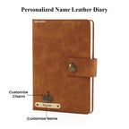 Personalized Name Leather Magnetic Diary A5 Size 200 Pages