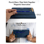 Personalized Magnetic Pen Stick Diary -A5 Size 180 Pages  (Black)