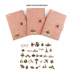 Personalized Name Leather Magnetic Diary A5 Size 200 Pages