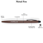 AICA Gifts Personalized Pens with Name Engraved (Black) Roller Ball Pen