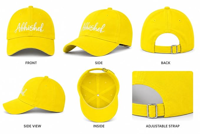 Personalised Cotton Cap – Free Size