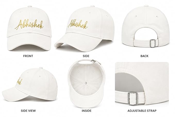 Personalised Cotton Cap – Free Size