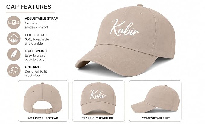Personalised Cotton Cap – Free Size