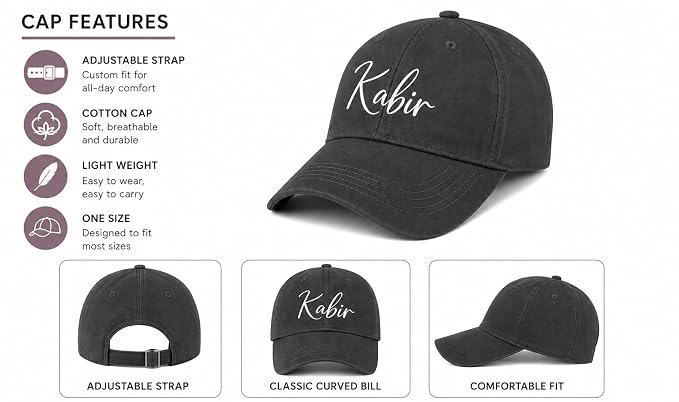 Personalised Cotton Cap – Free Size