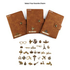 Personalized Name Leather Magnetic Diary A5 Size 200 Pages