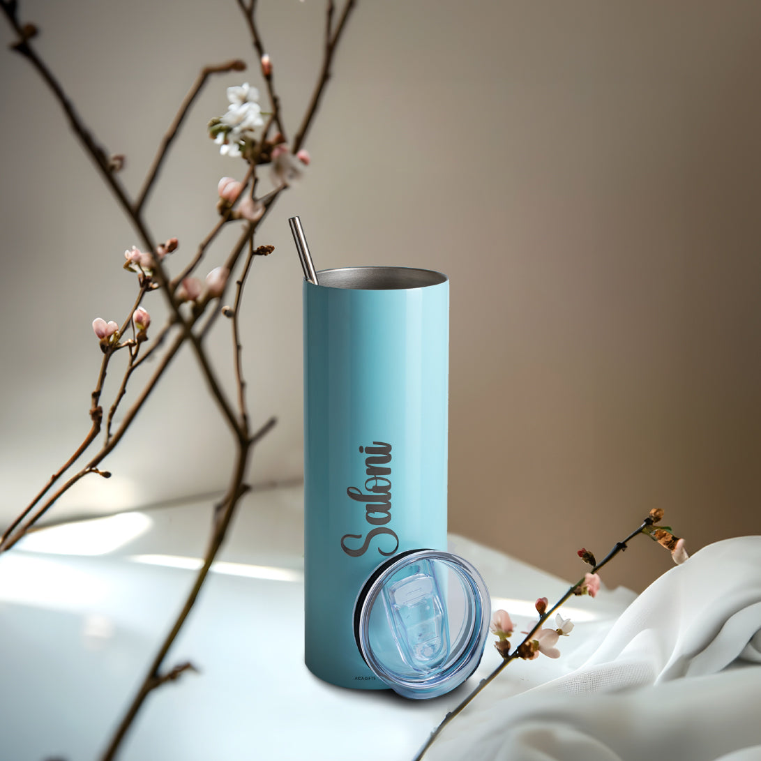 Personalized Sipper Tumbler - Baby Blue
