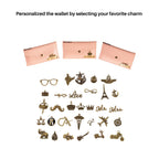 AICA Personalised Name & Charm Leather Wallet Gift for Women