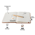 Personalized Magnetic Pen Stick Diary -A5 Size 180 Pages  (Black)