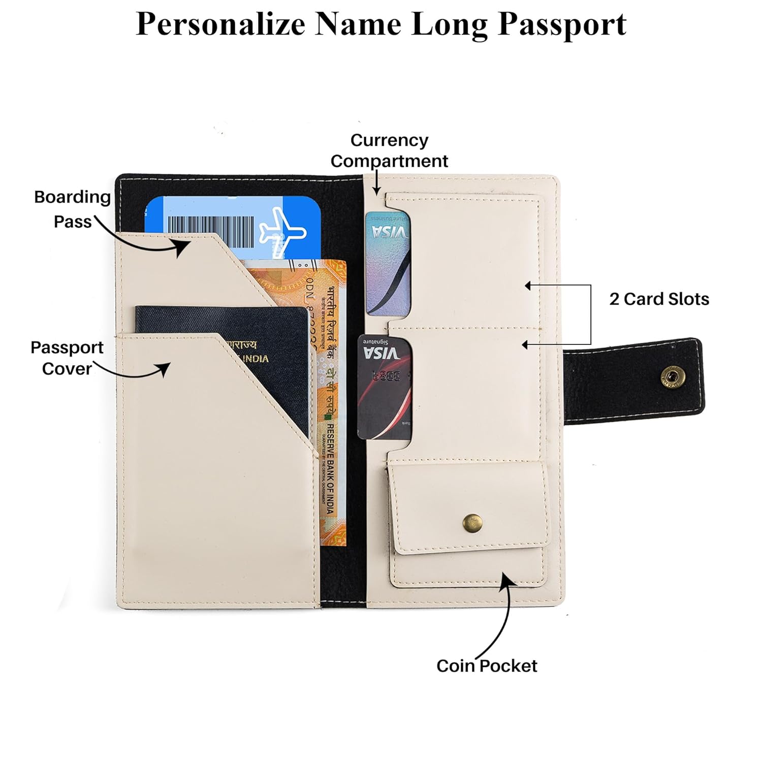 Personalized Long Passport Wallet All
