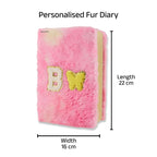 AICA Personalized Embroidery Patch Name Soft Fur Diary A5 Size 160 Pages (Rainbow) For Girls & Boys|Customized Cute Plush Personal Journal| Diary for Girls Aesthetic | Diary for Kids | Gifts for Girls