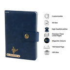 Personalized Name Leather Magnetic Diary A5 Size 200 Pages