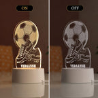 Personalized Football with Shoes LED Lamp