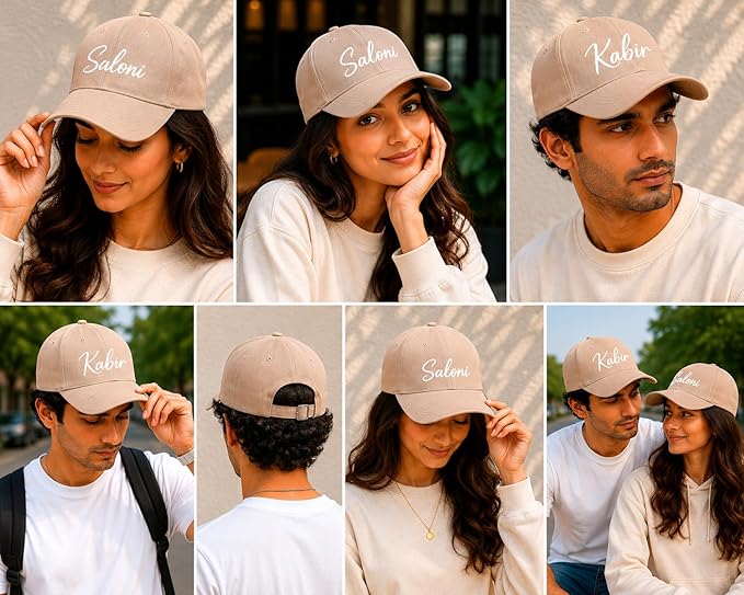 Personalised Cotton Cap – Free Size