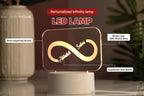 Personalized Couple Name Infinity LED Night Table Lamp