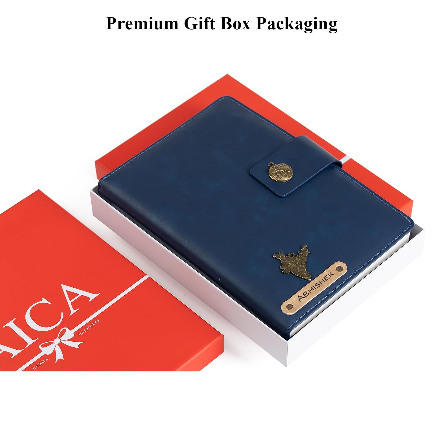 Personalized Name Leather Magnetic Diary A5 Size 200 Pages