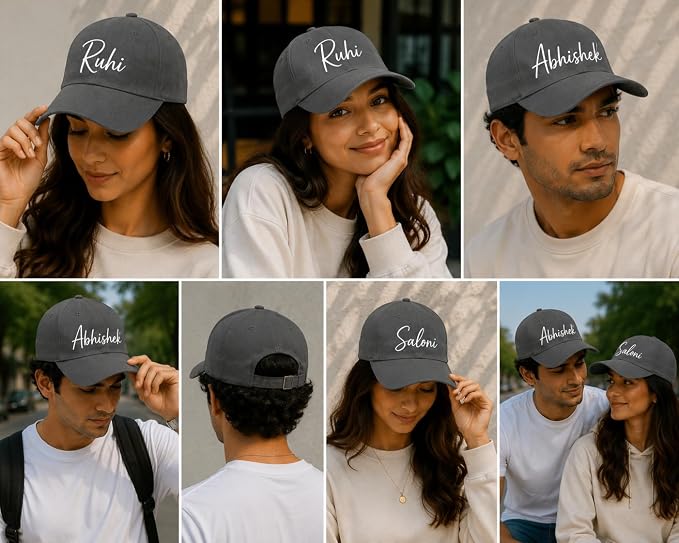 Personalised Cotton Cap – Free Size
