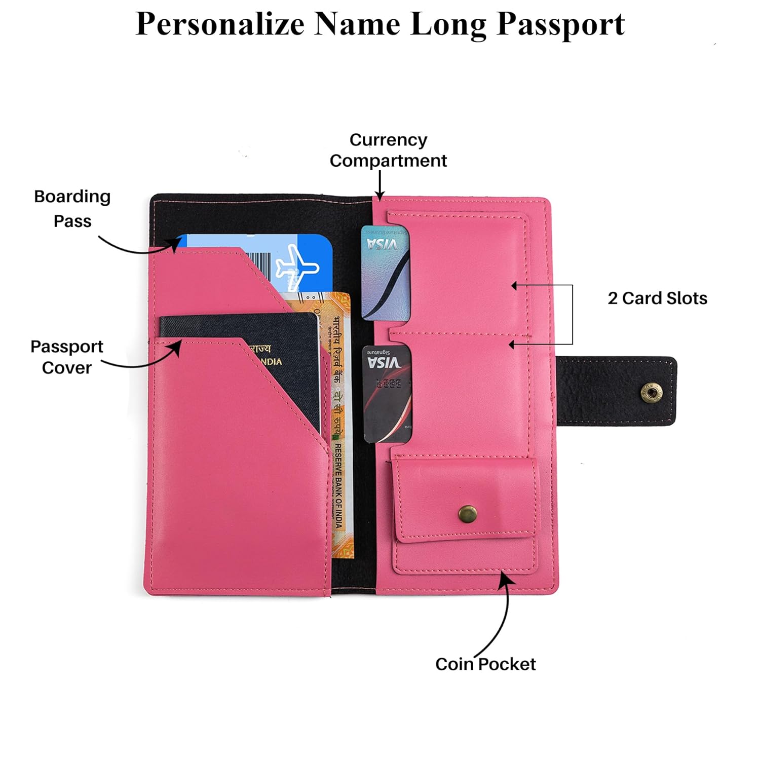Personalized Long Passport Wallet All