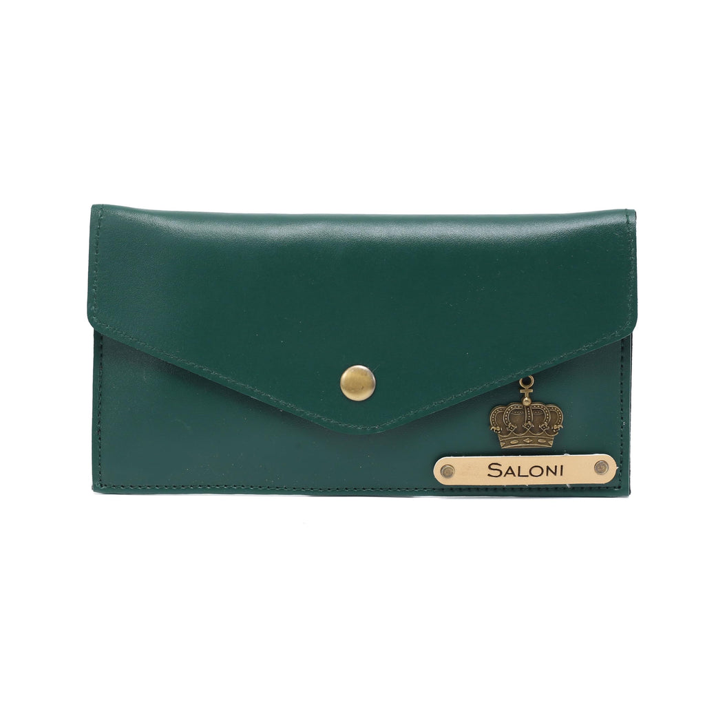 AICA Personalised Name & Charm Leather Wallet Gift for Women (Babyblue) | Womens Day Gift for Ladies Women Wife Girlfriend Mom Sister