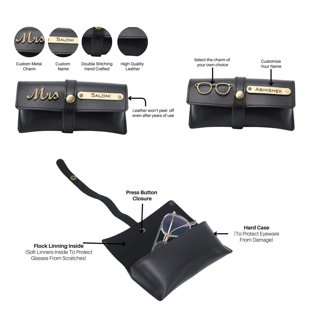 AICA Personalised Name & Charm Womens Leather Gift Set | Gifts for Women (Dark Brown)