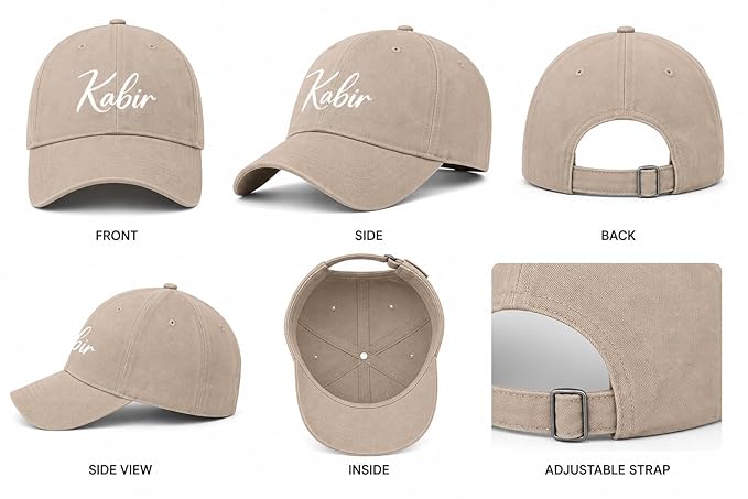 Personalised Cotton Cap – Free Size
