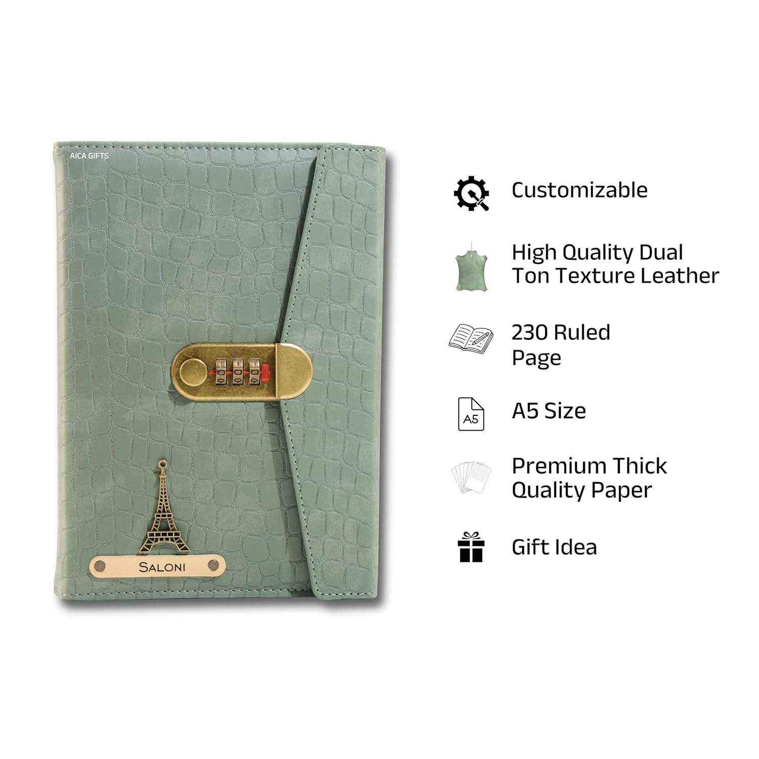 Personalized Lock Diary – A5 Size 230 Pages All
