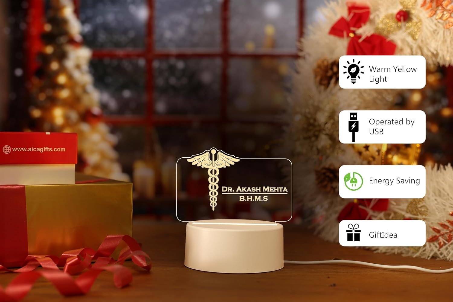 Personalized Doctor Degree LED Table Lamp