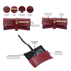 AICA Personalized Leather Mens Rakhi Combo (Dark Brown)