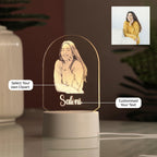 AICA Personalized Photo LED Lamp with Customised Name | Anniversary Birthday Marriage Wedding Gifts for Woman Girlfriend Girls Wife
