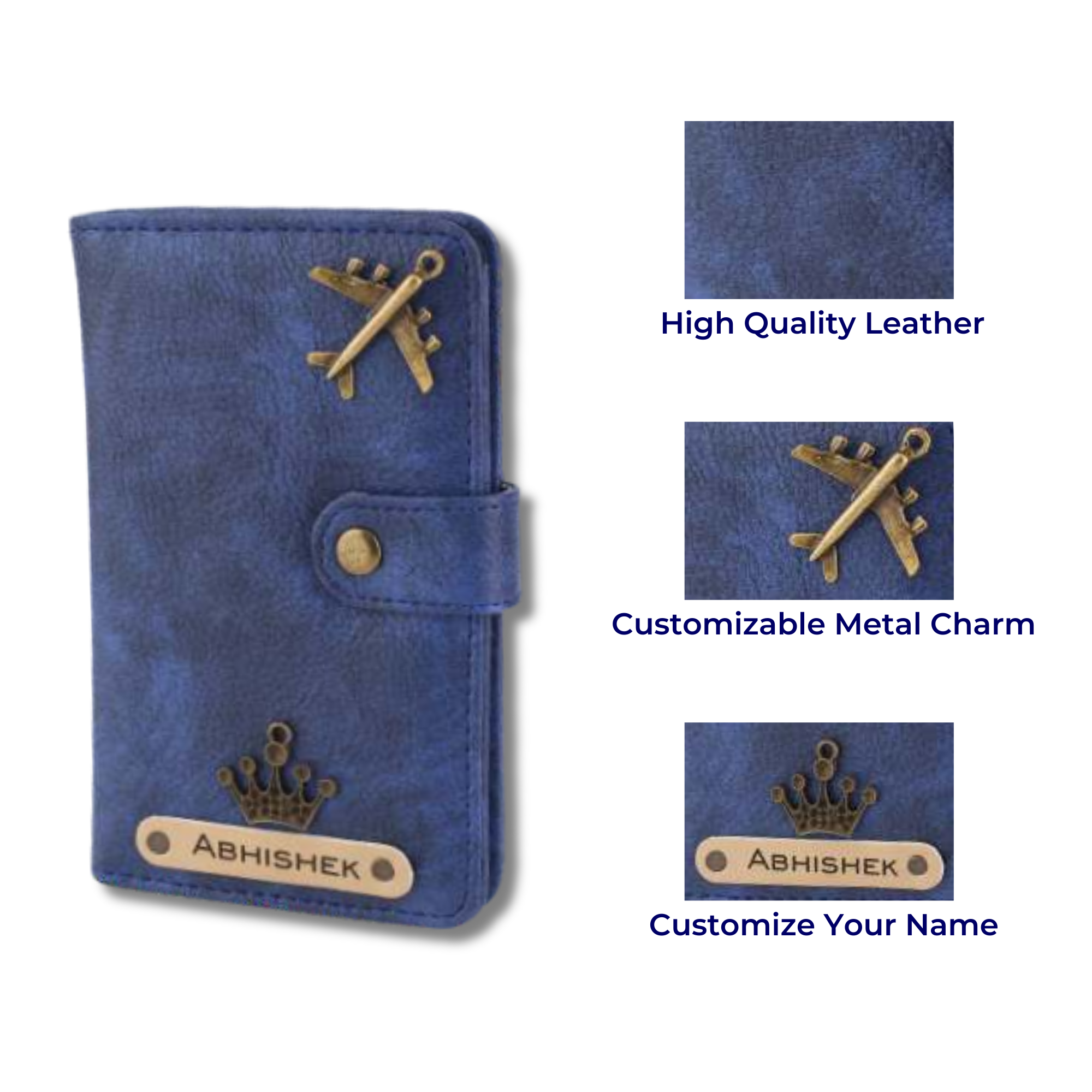 Personalised Passport Cover (RoyalBlue)